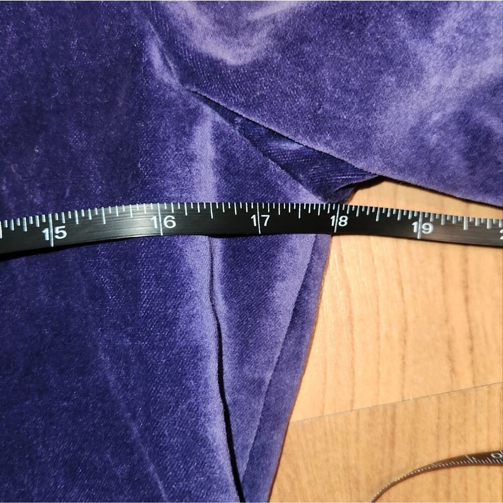 AK Anne Klein Stretch Purple Suede Blazer sz 4 EUC - Picture 7 of 16